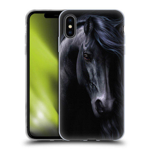 Laurie Prindle Western Stallion The Black Soft Gel Case for Apple iPhone XS Max