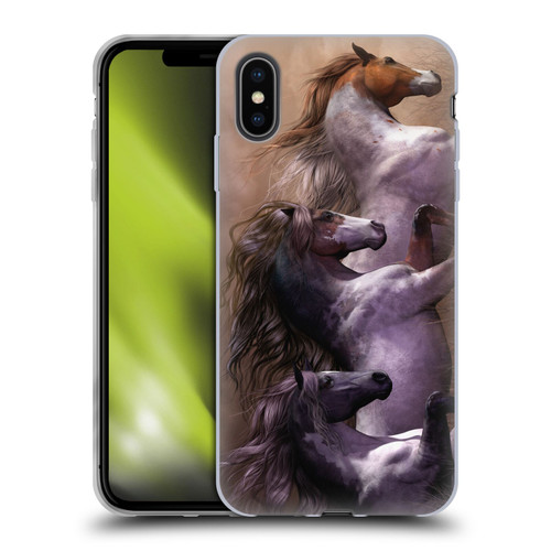 Laurie Prindle Western Stallion Run To Freedom Soft Gel Case for Apple iPhone XS Max