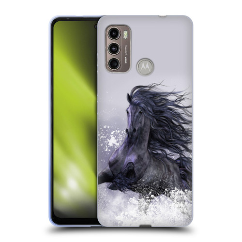 Laurie Prindle Western Stallion Winter Thunder Soft Gel Case for Motorola Moto G60 / Moto G40 Fusion