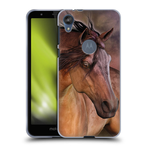 Laurie Prindle Western Stallion Belleze Fiero Soft Gel Case for Motorola Moto E6