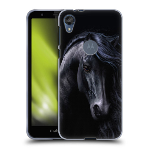 Laurie Prindle Western Stallion The Black Soft Gel Case for Motorola Moto E6