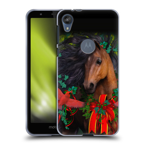 Laurie Prindle Western Stallion A Morgan Christmas Soft Gel Case for Motorola Moto E6