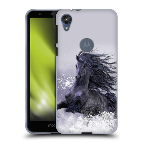 Laurie Prindle Western Stallion Winter Thunder Soft Gel Case for Motorola Moto E6