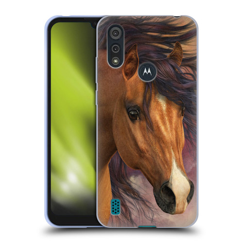 Laurie Prindle Western Stallion Flash Soft Gel Case for Motorola Moto E6s (2020)