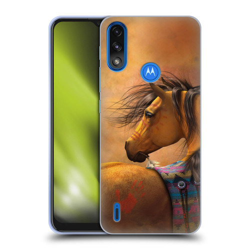 Laurie Prindle Western Stallion Kiowa Gold Soft Gel Case for Motorola Moto E7 Power / Moto E7i Power