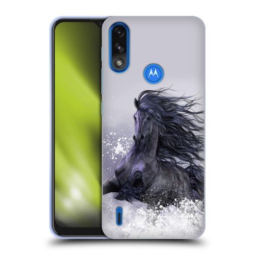 Laurie Prindle Western Stallion Winter Thunder Soft Gel Case for Motorola Moto E7 Power / Moto E7i Power