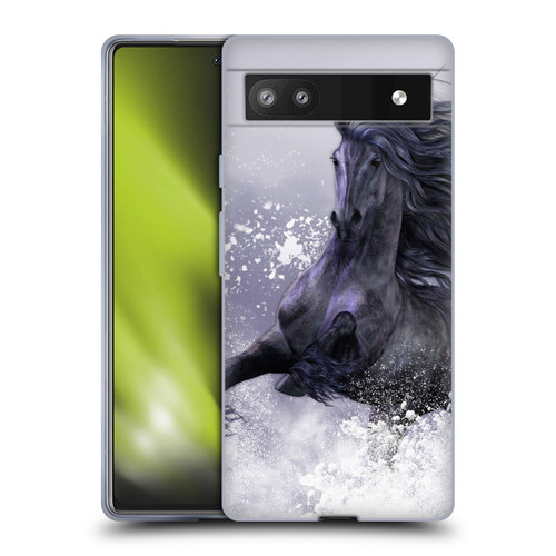 Laurie Prindle Western Stallion Winter Thunder Soft Gel Case for Google Pixel 6a