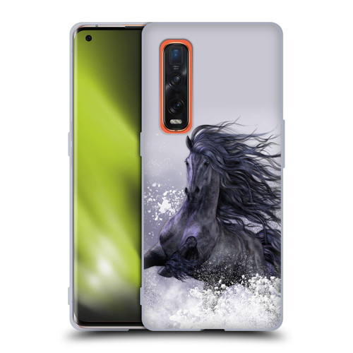 Laurie Prindle Western Stallion Winter Thunder Soft Gel Case for OPPO Find X2 Pro 5G