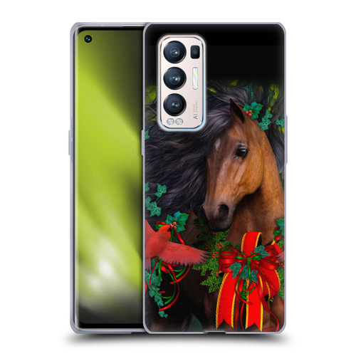 Laurie Prindle Western Stallion A Morgan Christmas Soft Gel Case for OPPO Find X3 Neo / Reno5 Pro+ 5G