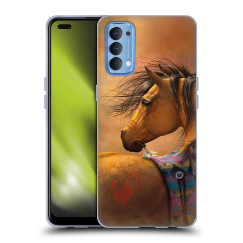 Laurie Prindle Western Stallion Kiowa Gold Soft Gel Case for OPPO Reno 4 5G