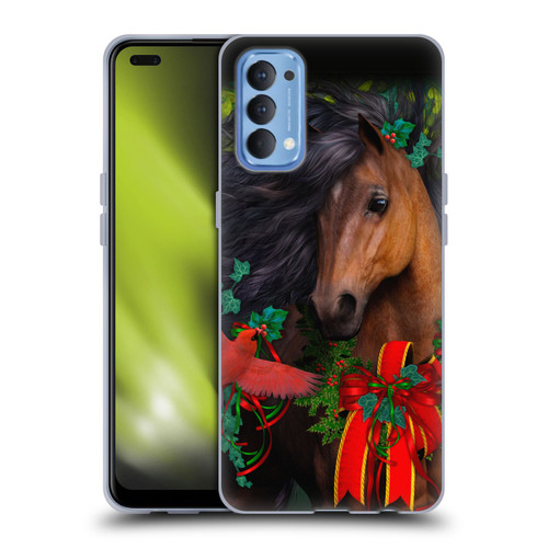 Laurie Prindle Western Stallion A Morgan Christmas Soft Gel Case for OPPO Reno 4 5G