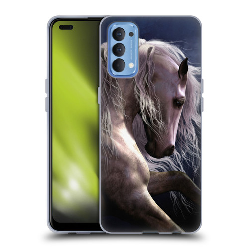 Laurie Prindle Western Stallion Night Silver Ghost II Soft Gel Case for OPPO Reno 4 5G
