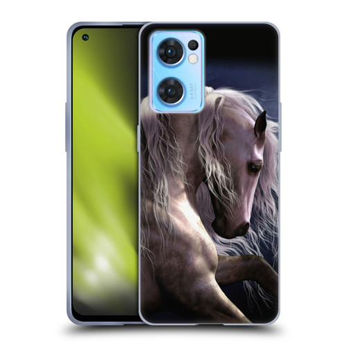Laurie Prindle Western Stallion Night Silver Ghost II Soft Gel Case for OPPO Reno7 5G / Find X5 Lite