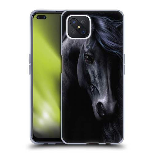 Laurie Prindle Western Stallion The Black Soft Gel Case for OPPO Reno4 Z 5G