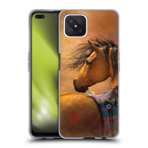 Laurie Prindle Western Stallion Kiowa Gold Soft Gel Case for OPPO Reno4 Z 5G