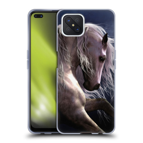Laurie Prindle Western Stallion Night Silver Ghost II Soft Gel Case for OPPO Reno4 Z 5G