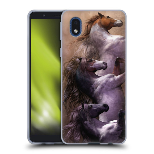 Laurie Prindle Western Stallion Run To Freedom Soft Gel Case for Samsung Galaxy A01 Core (2020)