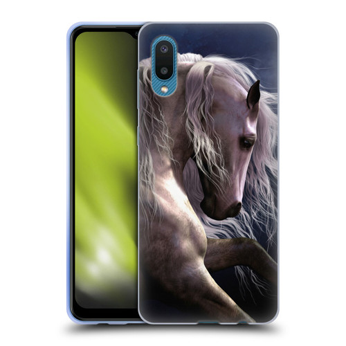 Laurie Prindle Western Stallion Night Silver Ghost II Soft Gel Case for Samsung Galaxy A02/M02 (2021)