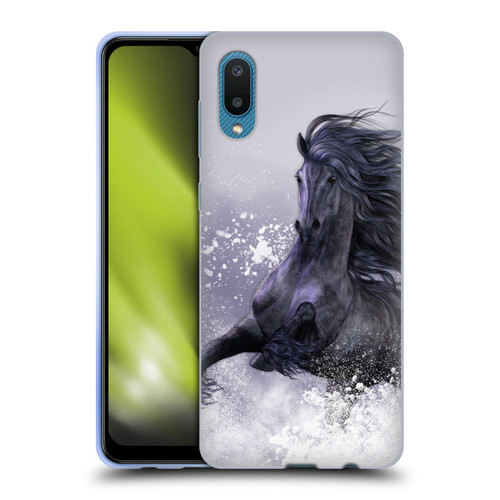 Laurie Prindle Western Stallion Winter Thunder Soft Gel Case for Samsung Galaxy A02/M02 (2021)