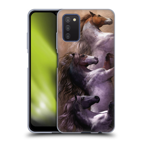 Laurie Prindle Western Stallion Run To Freedom Soft Gel Case for Samsung Galaxy A03s (2021)