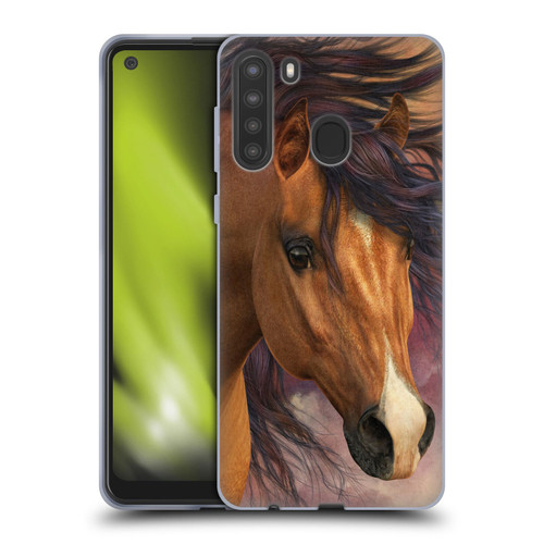 Laurie Prindle Western Stallion Flash Soft Gel Case for Samsung Galaxy A21 (2020)