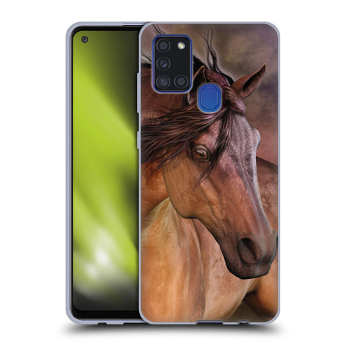 Laurie Prindle Western Stallion Belleze Fiero Soft Gel Case for Samsung Galaxy A21s (2020)