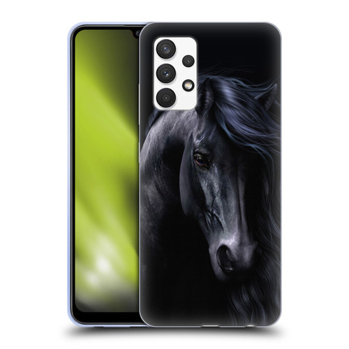 Laurie Prindle Western Stallion The Black Soft Gel Case for Samsung Galaxy A32 (2021)