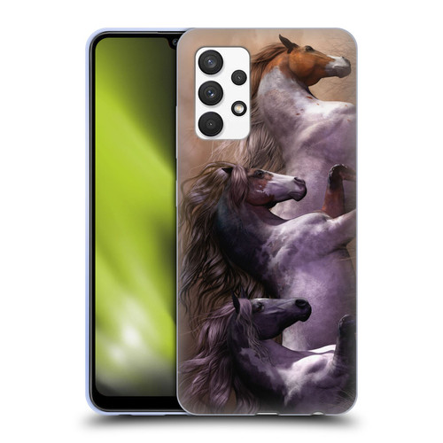 Laurie Prindle Western Stallion Run To Freedom Soft Gel Case for Samsung Galaxy A32 (2021)