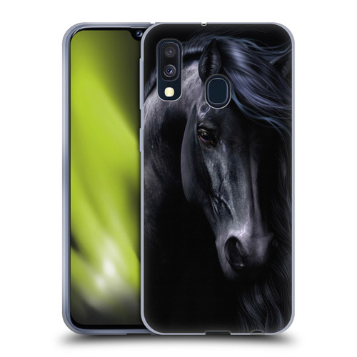 Laurie Prindle Western Stallion The Black Soft Gel Case for Samsung Galaxy A40 (2019)