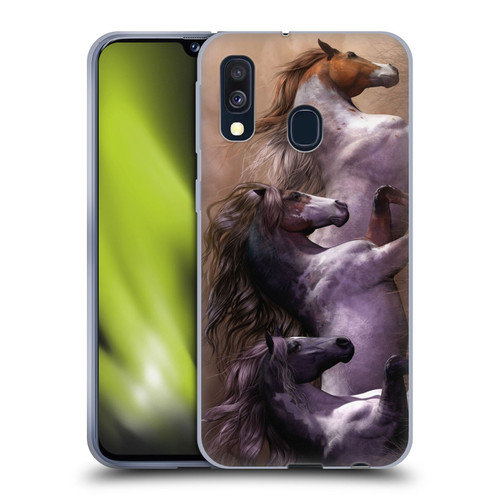 Laurie Prindle Western Stallion Run To Freedom Soft Gel Case for Samsung Galaxy A40 (2019)