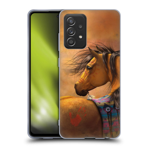 Laurie Prindle Western Stallion Kiowa Gold Soft Gel Case for Samsung Galaxy A52 / A52s / 5G (2021)
