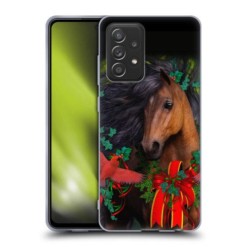 Laurie Prindle Western Stallion A Morgan Christmas Soft Gel Case for Samsung Galaxy A52 / A52s / 5G (2021)