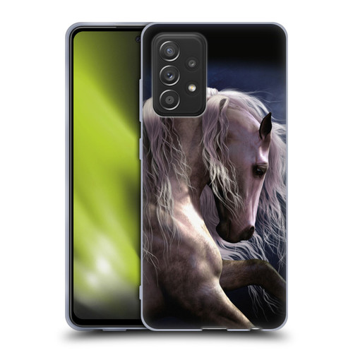 Laurie Prindle Western Stallion Night Silver Ghost II Soft Gel Case for Samsung Galaxy A52 / A52s / 5G (2021)