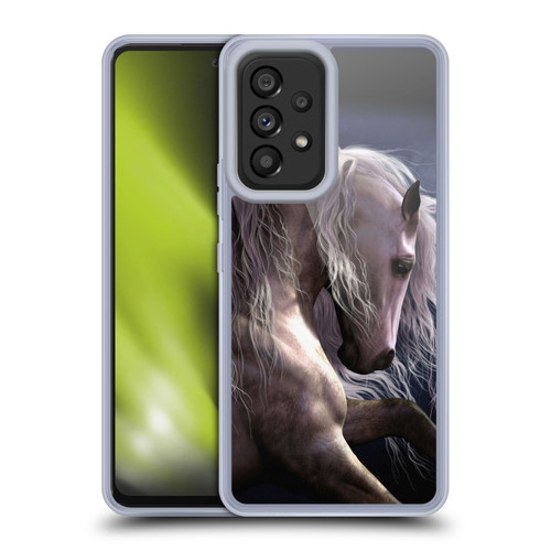 Laurie Prindle Western Stallion Night Silver Ghost II Soft Gel Case for Samsung Galaxy A53 5G (2022)
