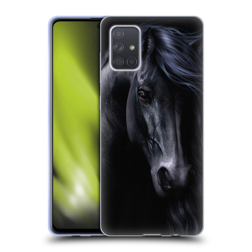 Laurie Prindle Western Stallion The Black Soft Gel Case for Samsung Galaxy A71 (2019)