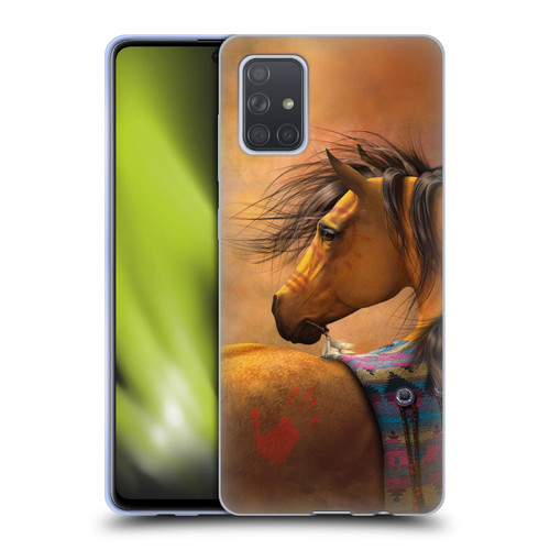 Laurie Prindle Western Stallion Kiowa Gold Soft Gel Case for Samsung Galaxy A71 (2019)