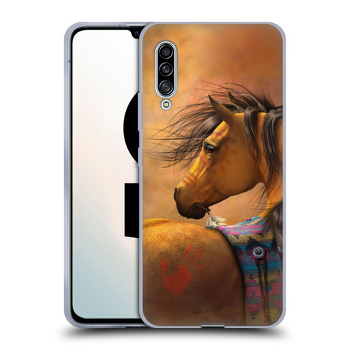 Laurie Prindle Western Stallion Kiowa Gold Soft Gel Case for Samsung Galaxy A90 5G (2019)