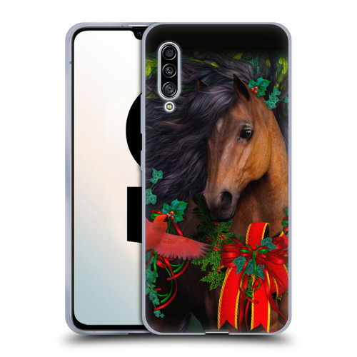Laurie Prindle Western Stallion A Morgan Christmas Soft Gel Case for Samsung Galaxy A90 5G (2019)