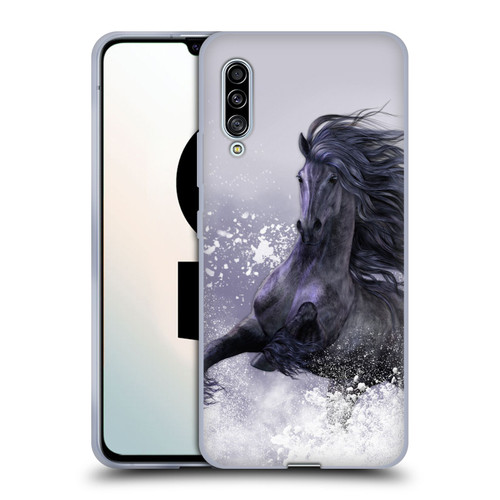 Laurie Prindle Western Stallion Winter Thunder Soft Gel Case for Samsung Galaxy A90 5G (2019)
