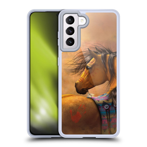 Laurie Prindle Western Stallion Kiowa Gold Soft Gel Case for Samsung Galaxy S21 5G