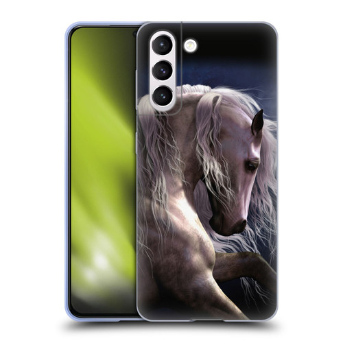 Laurie Prindle Western Stallion Night Silver Ghost II Soft Gel Case for Samsung Galaxy S21 5G