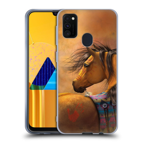 Laurie Prindle Western Stallion Kiowa Gold Soft Gel Case for Samsung Galaxy M30s (2019)/M21 (2020)
