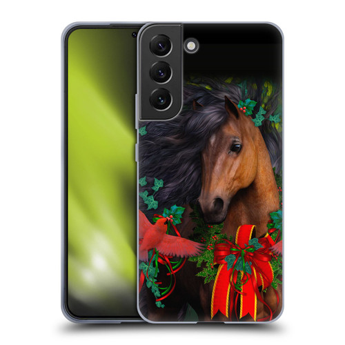 Laurie Prindle Western Stallion A Morgan Christmas Soft Gel Case for Samsung Galaxy S22+ 5G
