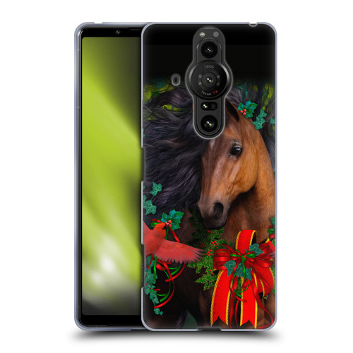 Laurie Prindle Western Stallion A Morgan Christmas Soft Gel Case for Sony Xperia Pro-I