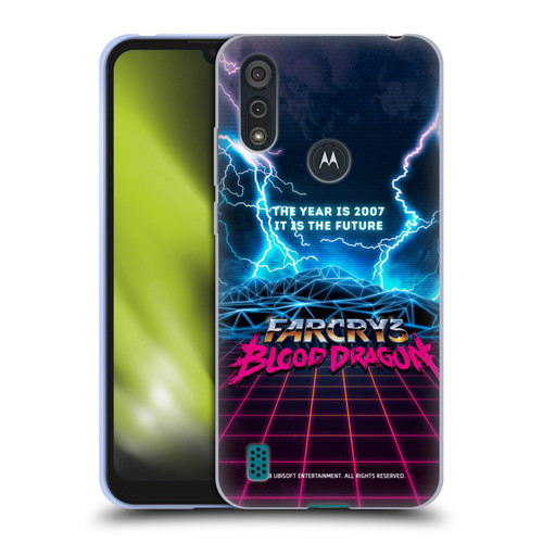 Far Cry 3 Blood Dragon Key Art Logo Soft Gel Case for Motorola Moto E6s (2020)