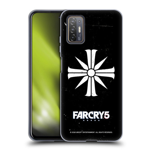Far Cry 5 Key Art And Logo Distressed Look Cult Emblem Soft Gel Case for HTC Desire 21 Pro 5G