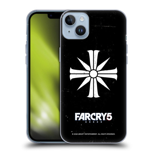 Far Cry 5 Key Art And Logo Distressed Look Cult Emblem Soft Gel Case for Apple iPhone 14 Plus