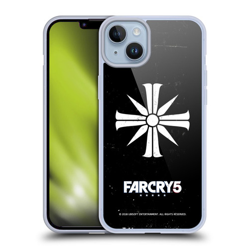 Far Cry 5 Key Art And Logo Distressed Look Cult Emblem Soft Gel Case for Apple iPhone 14 Plus