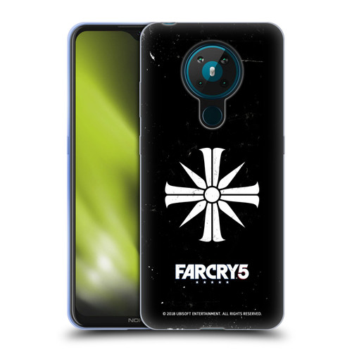 Far Cry 5 Key Art And Logo Distressed Look Cult Emblem Soft Gel Case for Nokia 5.3
