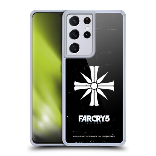 Far Cry 5 Key Art And Logo Distressed Look Cult Emblem Soft Gel Case for Samsung Galaxy S21 Ultra 5G